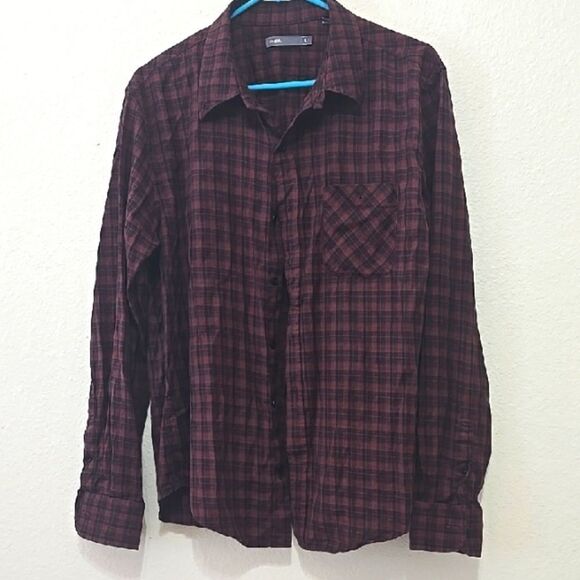 Vince Plaid Mens Shirt L - Picture 1 of 8